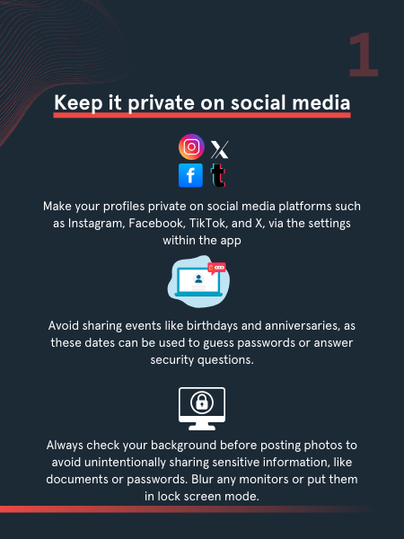 Personal Information Infographic Keep it private on social media