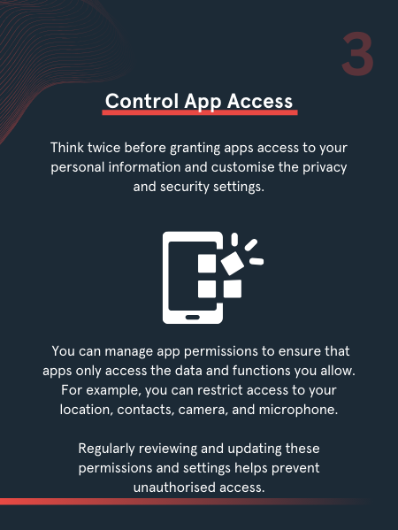 Personal Information Infographic control app access