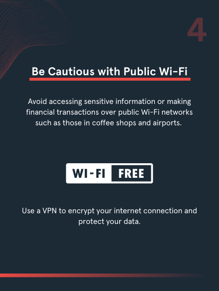 Personal Information Infographic be cautious of public wifi