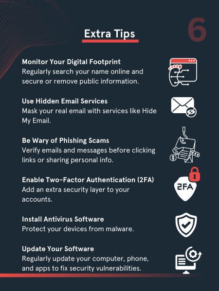 Personal Information Infographic extra tips